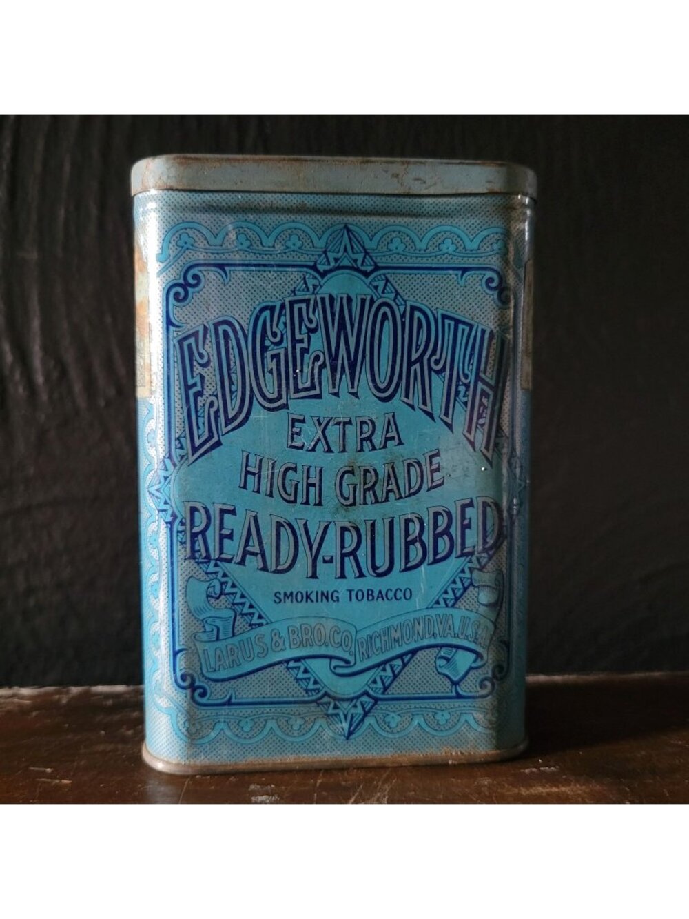 Vintage Edgeworth Extra High Grade Ready-Rubbed Tobacco Tin EMPTY